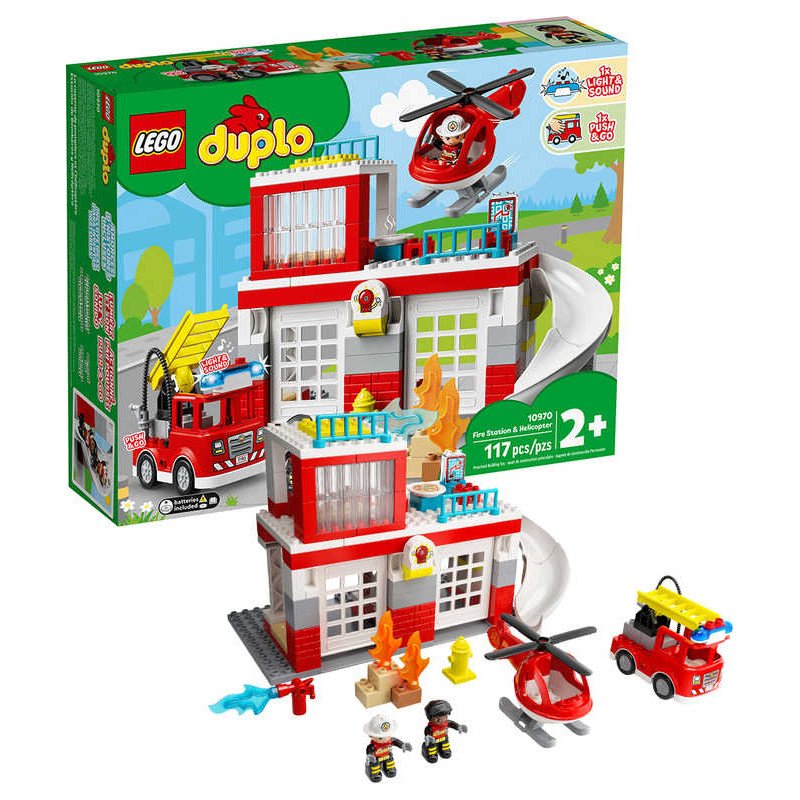 LEGO DUPLO Hasičská stanice na baterie Světlo Zvuk 10970 STAVEBNICE