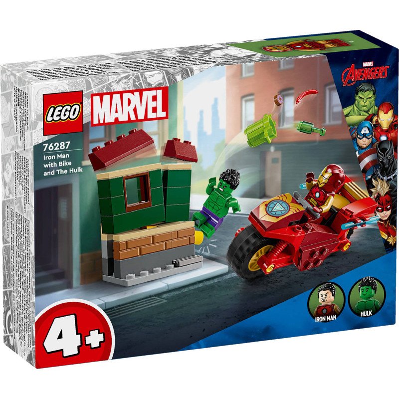 LEGO MARVEL Iron Man s motorkou a Hulk 76287 STAVEBNICE
