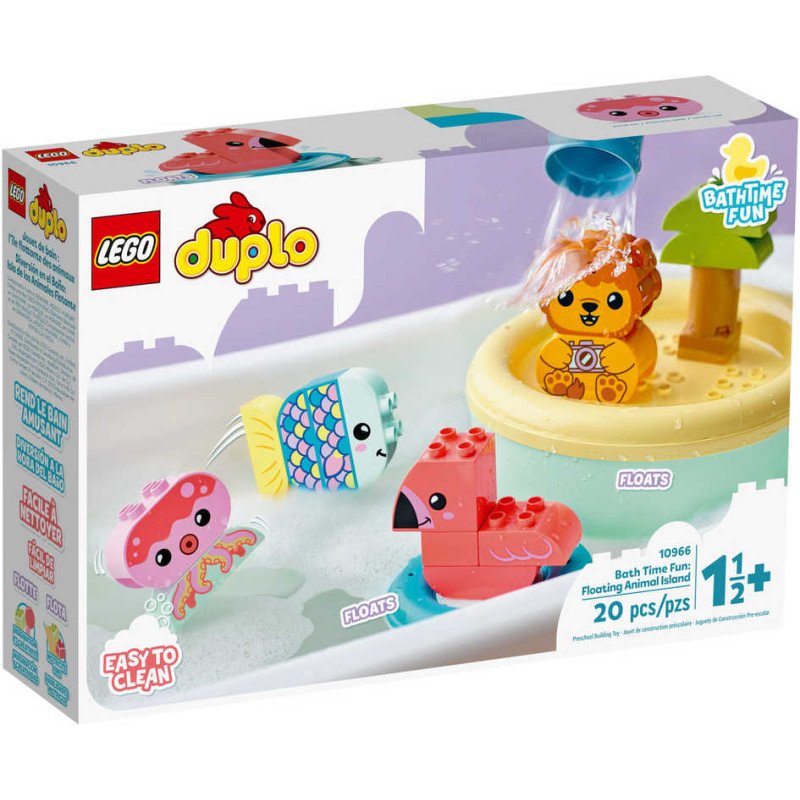 LEGO DUPLO Legrace ve vaně: Plovoucí ostrov se zvírátky 10966 STAVEBNICE