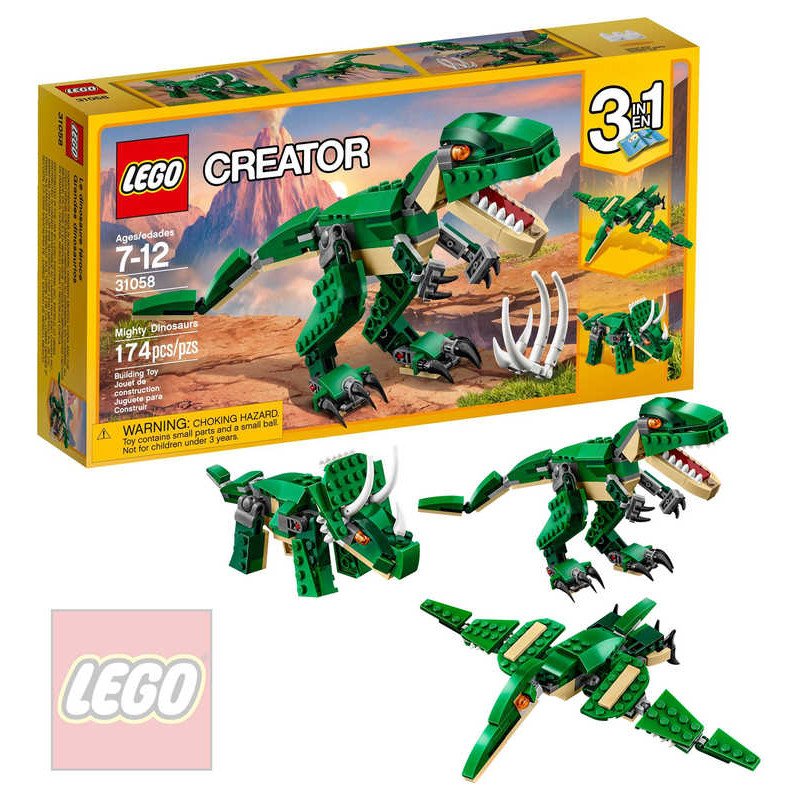 LEGO CREATOR Úžasný dinosaurus 3v1 31058 STAVEBNICE