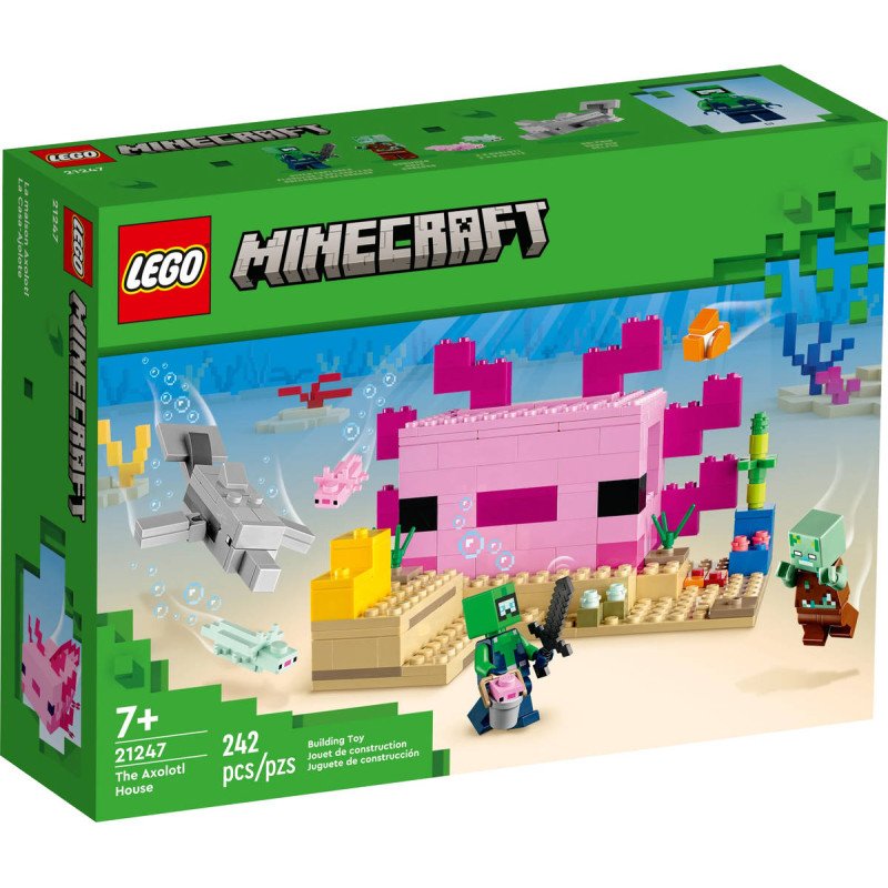 LEGO MINECRAFT Domeček axolotlů 21247 STAVEBNICE