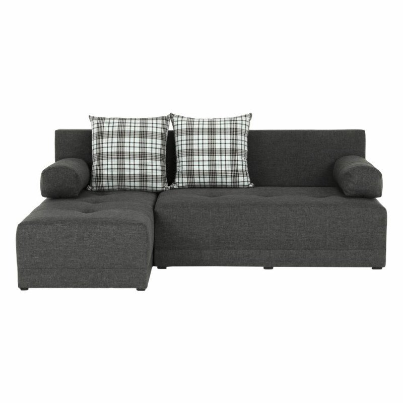 Kondela Rohová sedacia súprava, sivý melír/vankúše vzor, ľavá, MEXX NEW