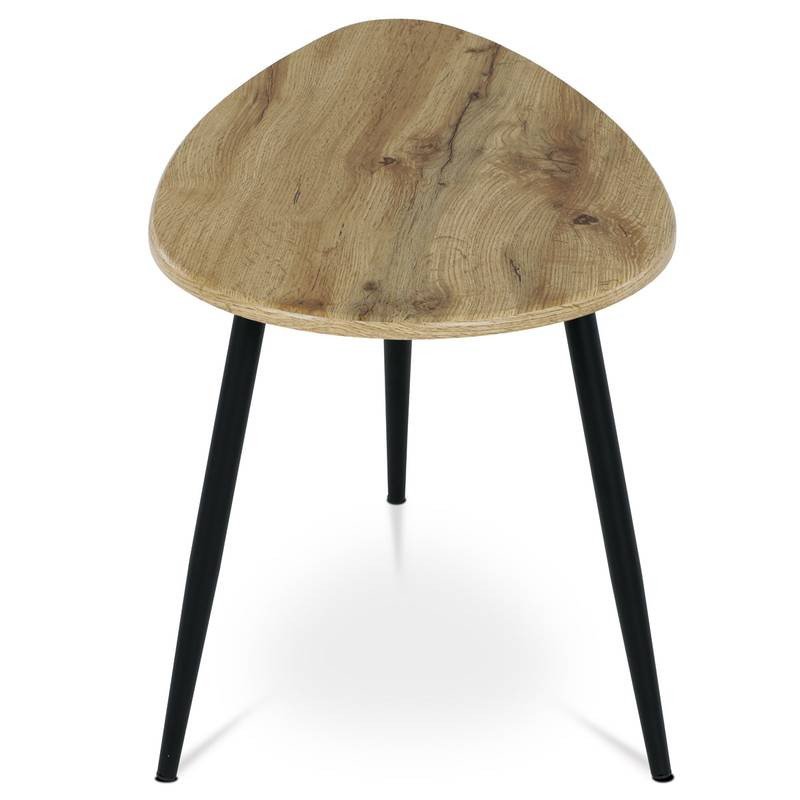 Autronic - Konferenční stůl, MDF deska, dekor divoký dub, černý kov - AF-3011 OAK AKCE