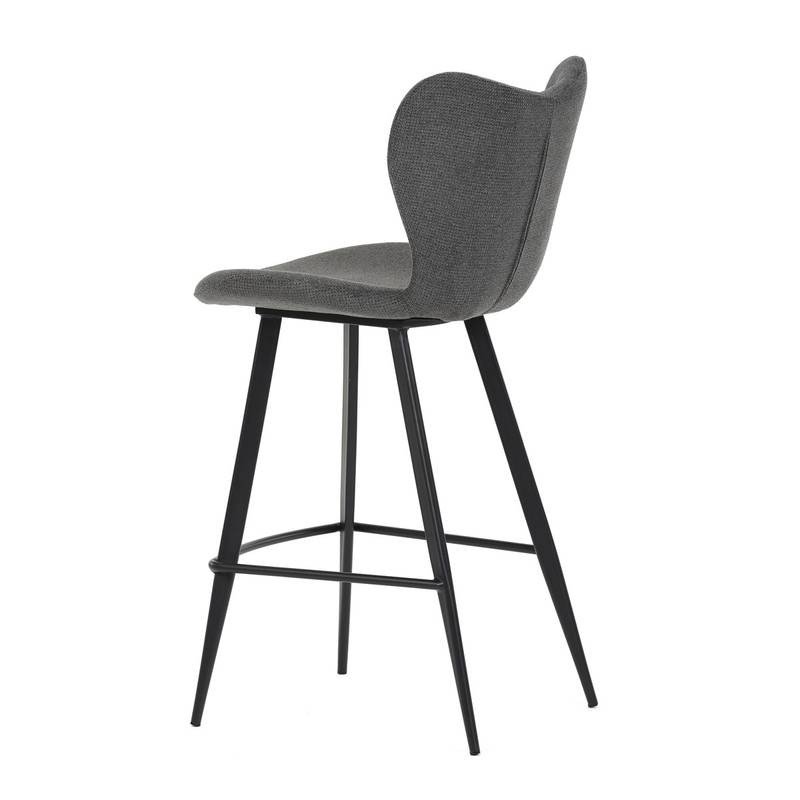 Autronic - Židle barová, šedá látka, černá podnož - AUB-1068 GREY2