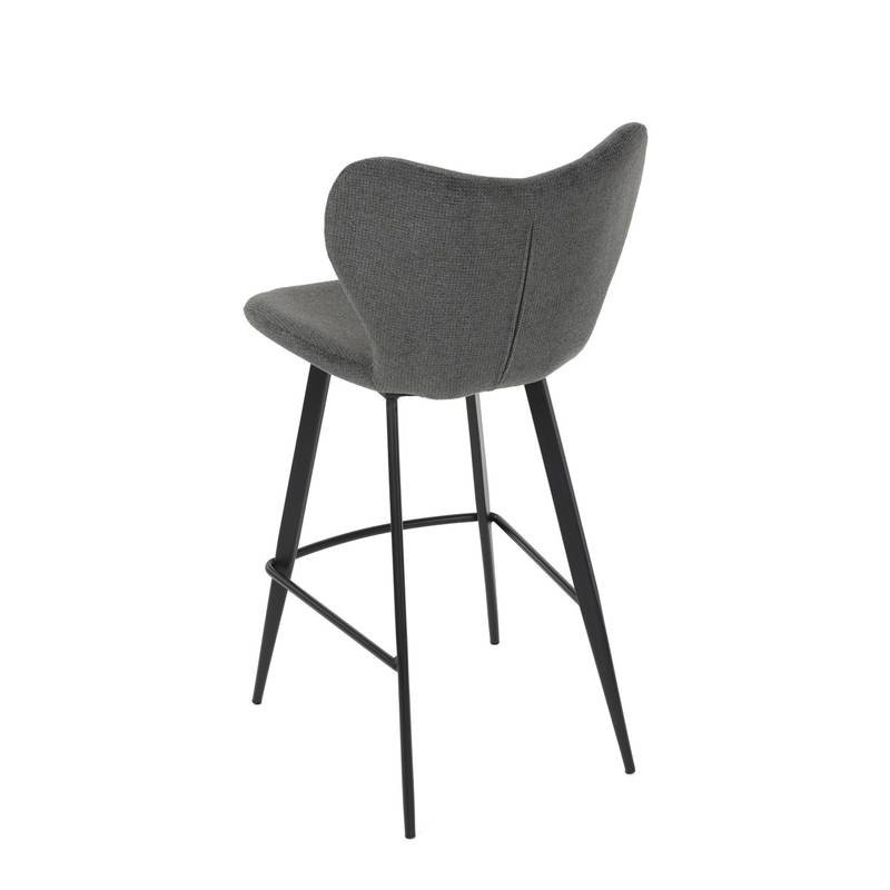 Autronic - Židle barová, šedá látka, černá podnož - AUB-1068 GREY2