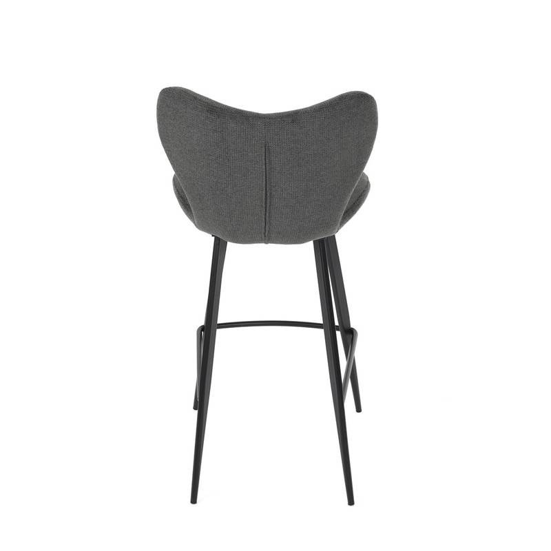 Autronic - Židle barová, šedá látka, černá podnož - AUB-1068 GREY2