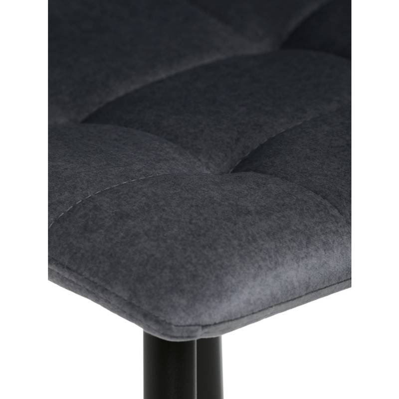 Autronic - Židle barová, šedá látka, čtyřnohá kovová podnož, černý mat - AUB-X7015 GREY2 AKCE