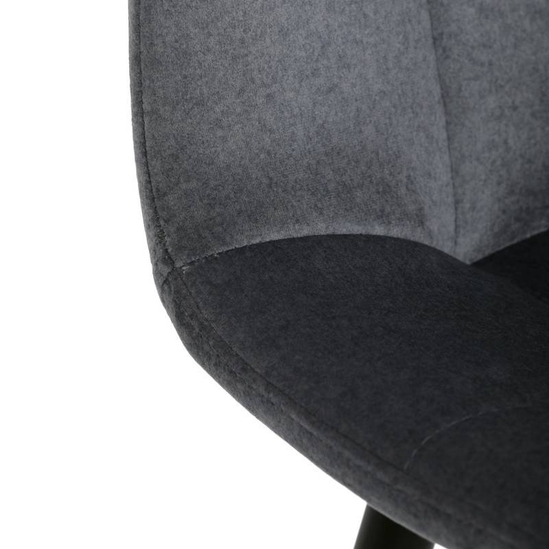 Autronic - Židle barová, šedá látka, čtyřnohá kovová podnož, černý mat - AUB-X7015 GREY2 AKCE
