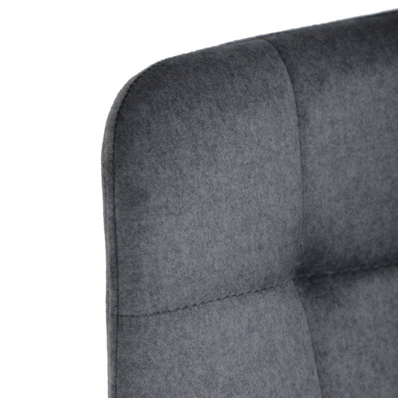 Autronic - Židle barová, šedá látka, čtyřnohá kovová podnož, černý mat - AUB-X7015 GREY2 AKCE