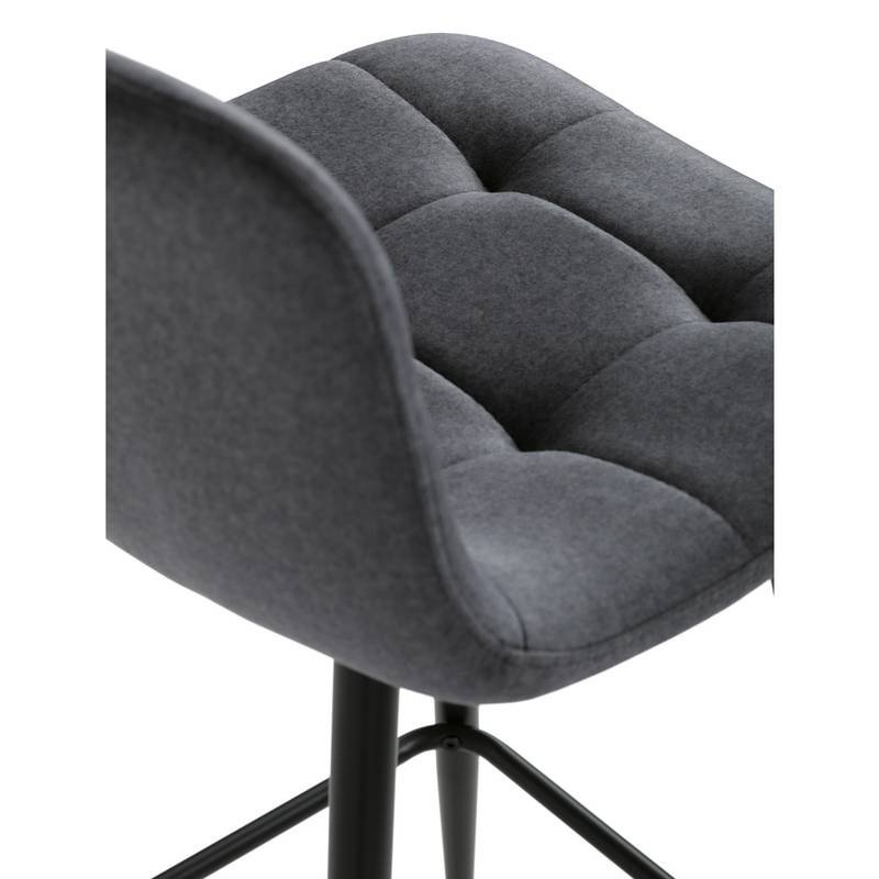 Autronic - Židle barová, šedá látka, čtyřnohá kovová podnož, černý mat - AUB-X7015 GREY2 AKCE