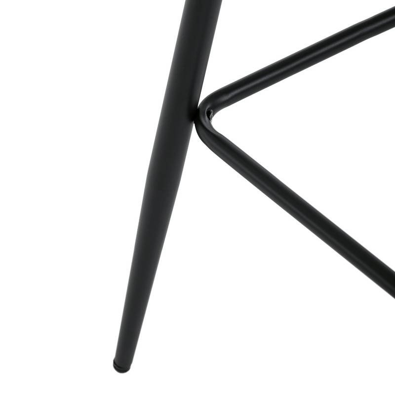 Autronic - Židle barová, šedá látka, čtyřnohá kovová podnož, černý mat - AUB-X7015 GREY2 AKCE