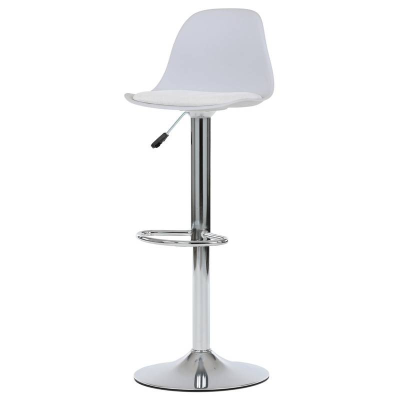 Autronic - Židle barová, bílá, plast, AUB-X7055 WT - AUB-X7055 WT AKCE NOVINKA