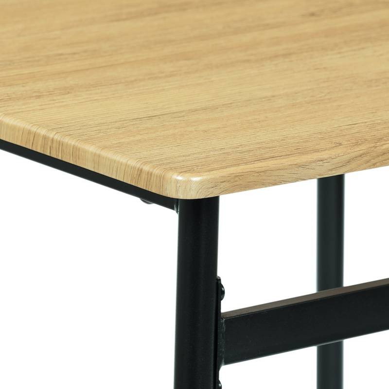 Autronic - Set jídelní (1+2), MDF, dekor divoký dub, černý kov - AUT-O2121 OAK AKCE