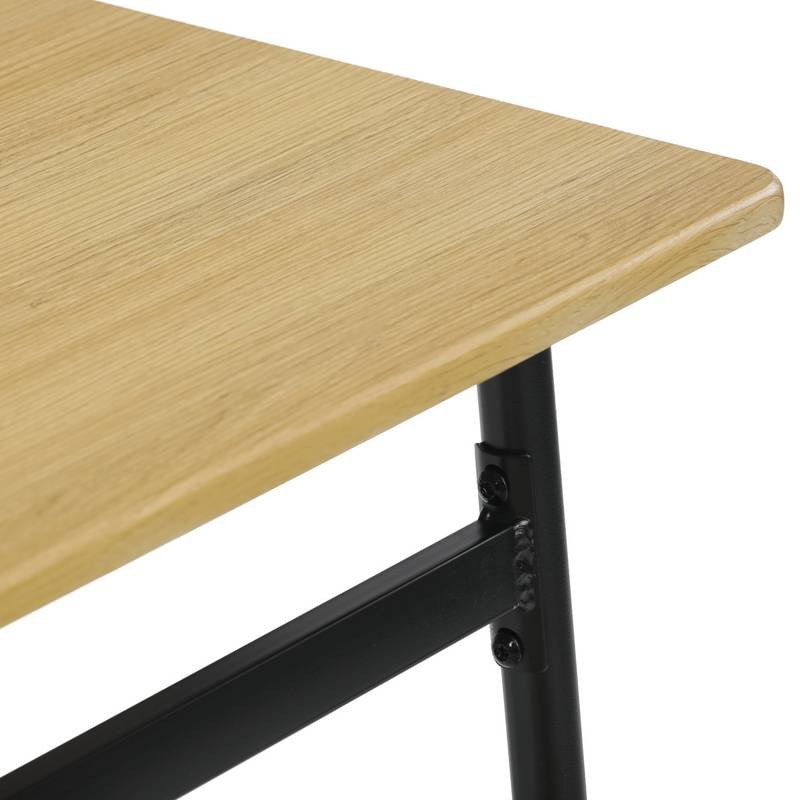 Autronic - Set jídelní (1+2), MDF, dekor divoký dub, černý kov - AUT-O2121 OAK AKCE