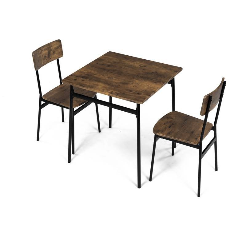 Autronic - Set jídelní (1+2), MDF, dekor staré dřevo, černý kov - AUT-O2121 OLW AKCE