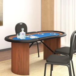 vidaXL Pokrový stôl pre 10 hráčov modrý 160x80x75 cm