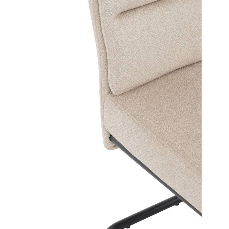 Autronic - Židle jídelní, taštičkové pružiny v sedáku, madlo na opěráku, krémová látka, černý kov - DCL-P3107 CRM