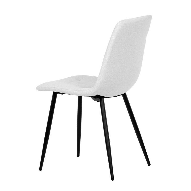 Autronic - Židle jídelní, bílá látka, čtyřnohá kovová podnož, černý mat - DCL-X7015 WT2 AKCE