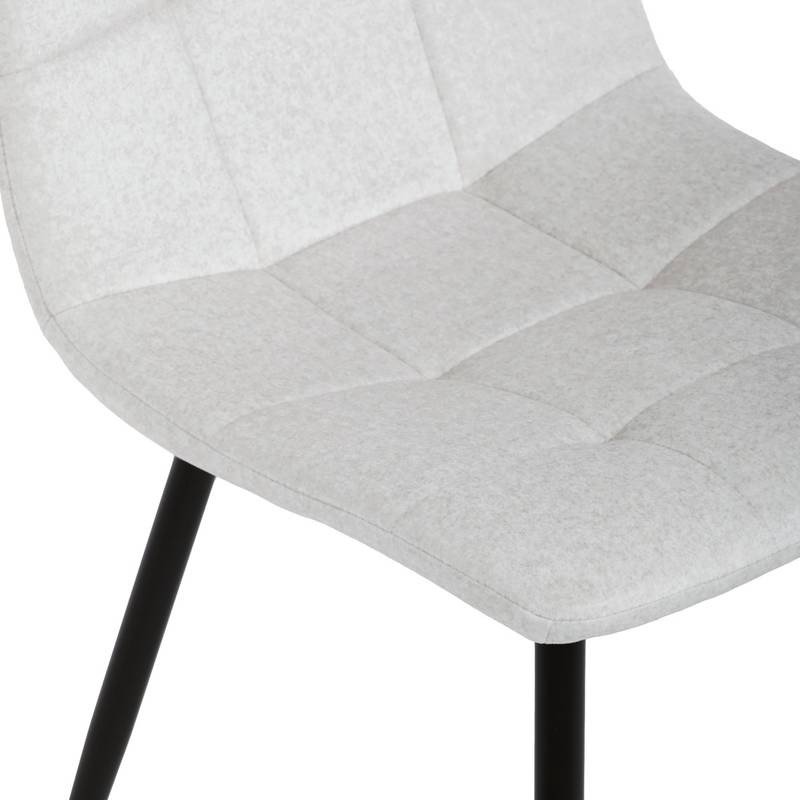 Autronic - Židle jídelní, bílá látka, čtyřnohá kovová podnož, černý mat - DCL-X7015 WT2 AKCE
