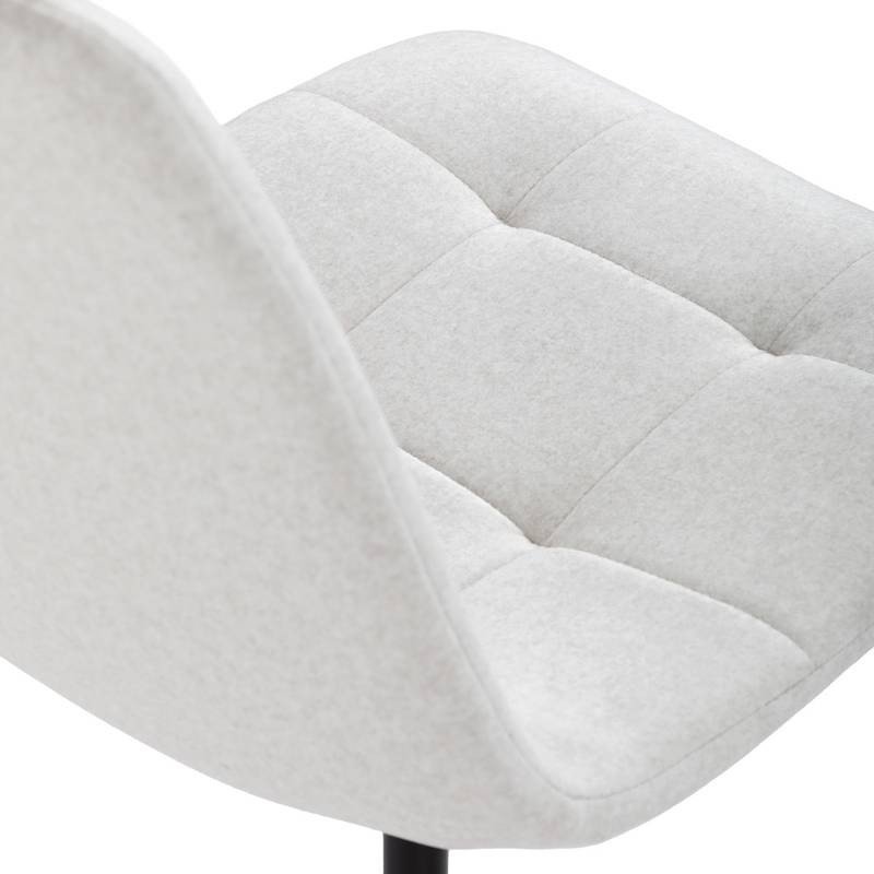 Autronic - Židle jídelní, bílá látka, čtyřnohá kovová podnož, černý mat - DCL-X7015 WT2 AKCE
