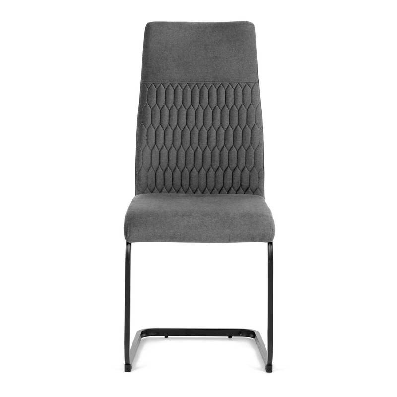 Autronic - Židle jídelní, šedá látka, černý kov - DCL-X7018 GREY2 AKCE