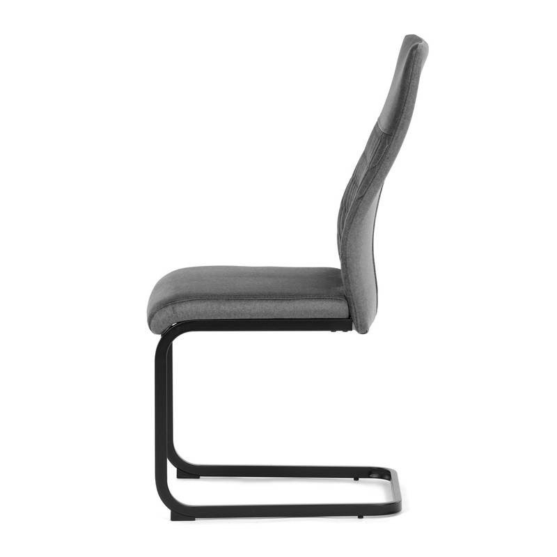 Autronic - Židle jídelní, šedá látka, černý kov - DCL-X7018 GREY2 AKCE