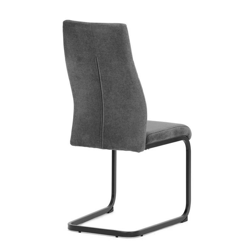 Autronic - Židle jídelní, šedá látka, černý kov - DCL-X7018 GREY2 AKCE
