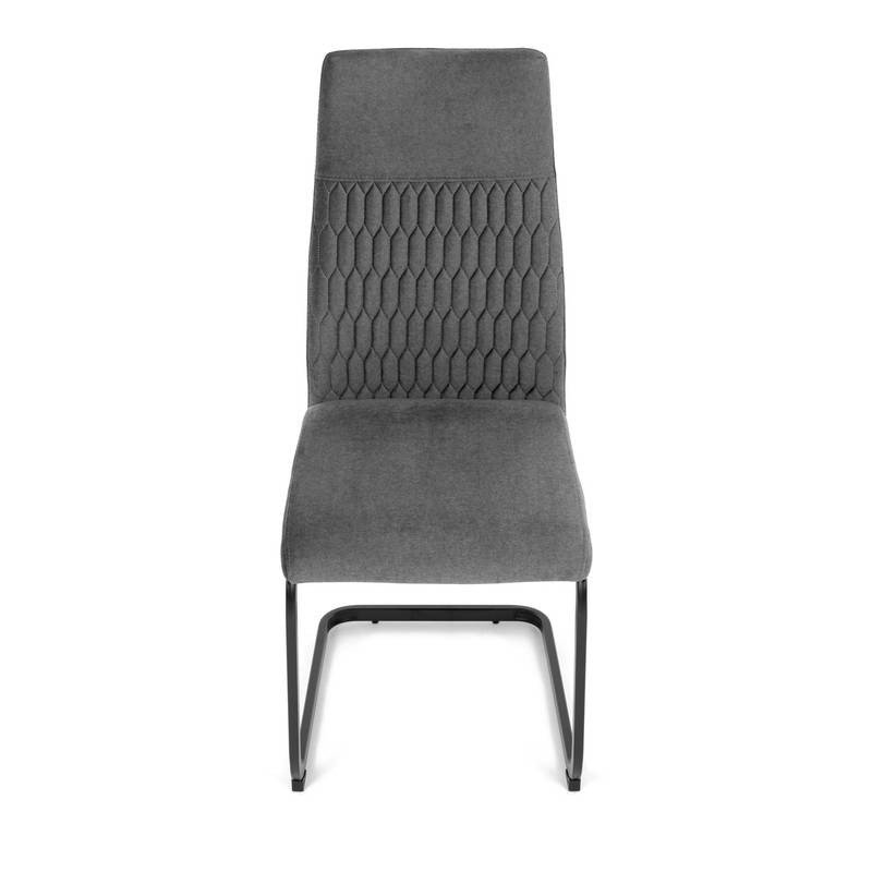 Autronic - Židle jídelní, šedá látka, černý kov - DCL-X7018 GREY2 AKCE