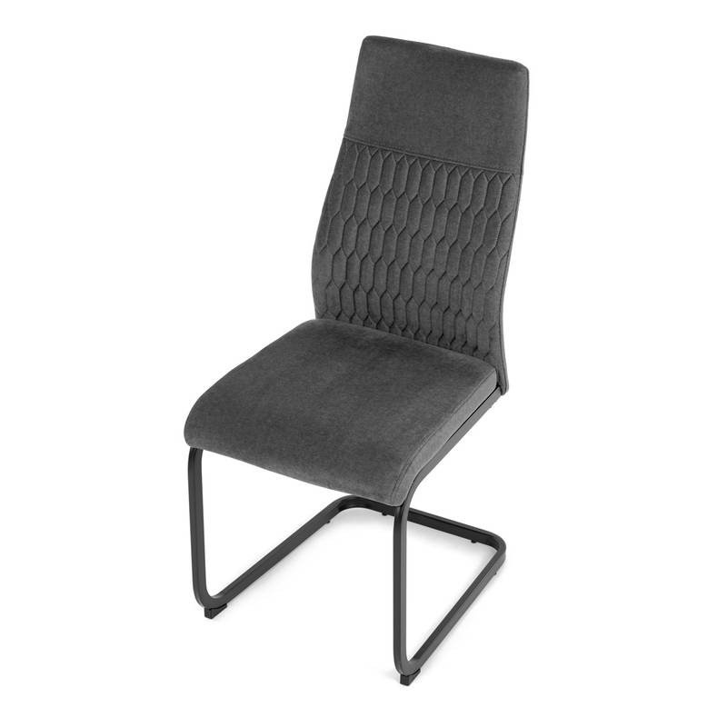 Autronic - Židle jídelní, šedá látka, černý kov - DCL-X7018 GREY2 AKCE