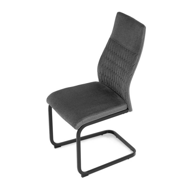 Autronic - Židle jídelní, šedá látka, černý kov - DCL-X7018 GREY2 AKCE