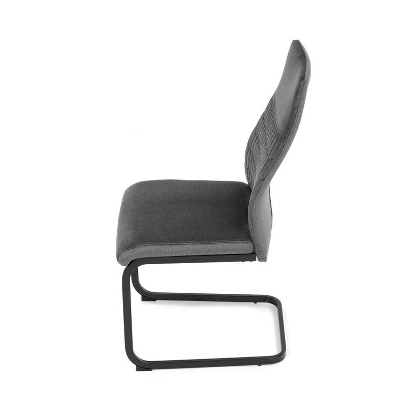 Autronic - Židle jídelní, šedá látka, černý kov - DCL-X7018 GREY2 AKCE
