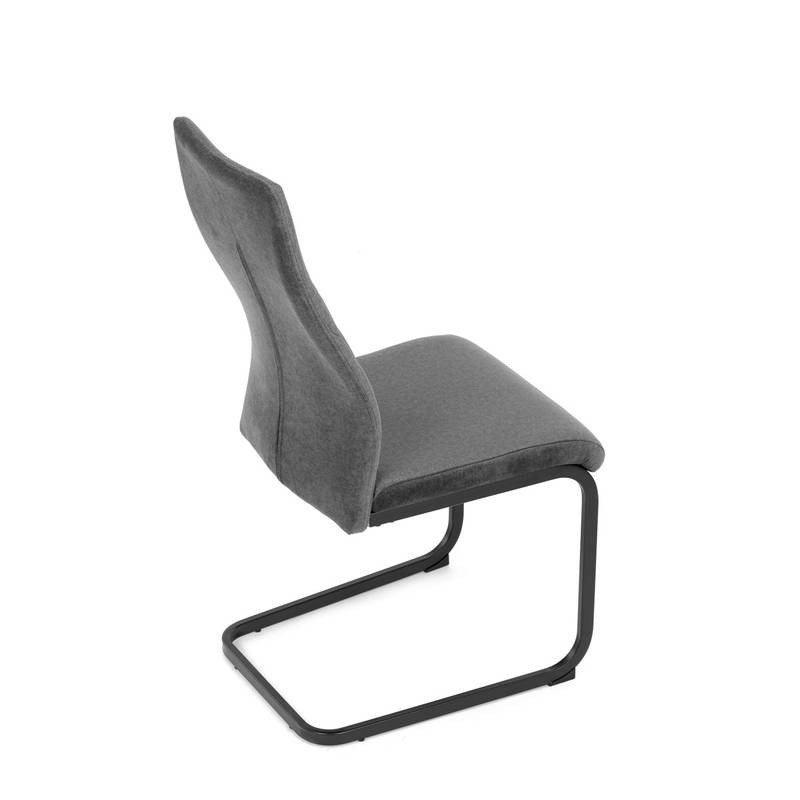 Autronic - Židle jídelní, šedá látka, černý kov - DCL-X7018 GREY2 AKCE
