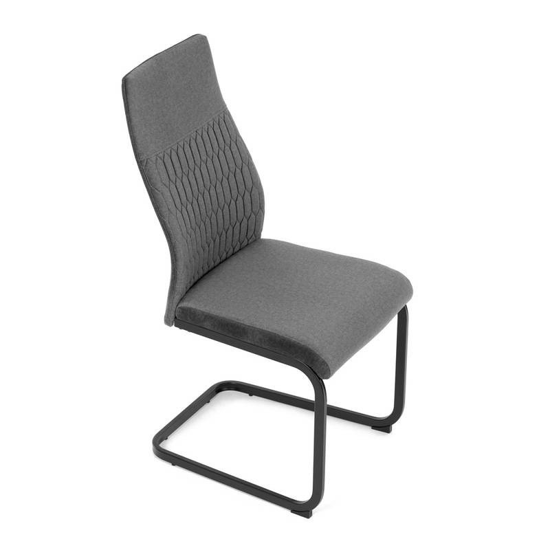 Autronic - Židle jídelní, šedá látka, černý kov - DCL-X7018 GREY2 AKCE