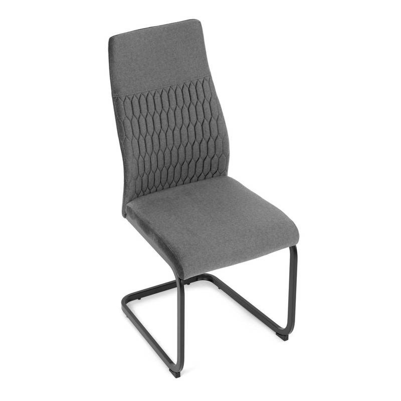 Autronic - Židle jídelní, šedá látka, černý kov - DCL-X7018 GREY2 AKCE