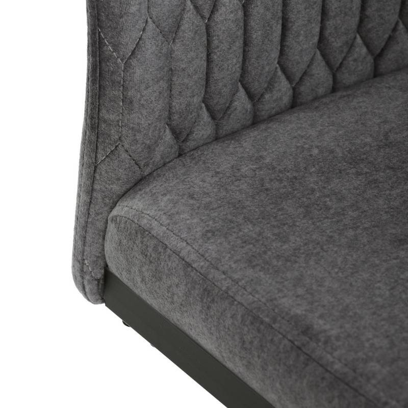 Autronic - Židle jídelní, šedá látka, černý kov - DCL-X7018 GREY2 AKCE