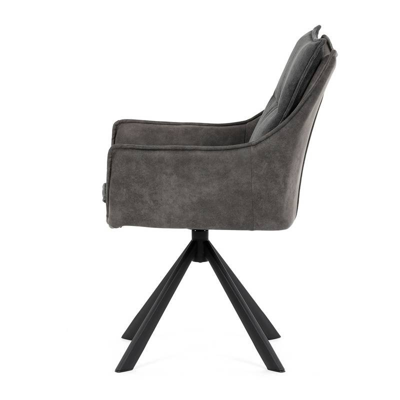 Autronic - Židle jídelní, šedá látka, kov černá - DCH-B1180 GREY2 AKCE