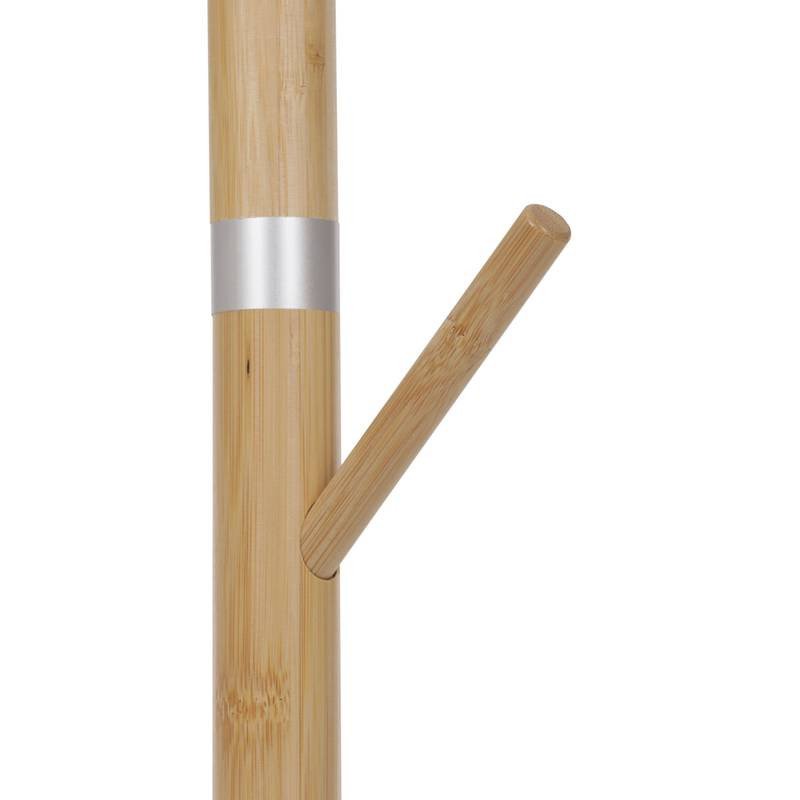 Autronic - Věšák dřevěný stojanový, masiv bambus, bílá barva + přírodní odstín - DR-N1004 WT AKCE
