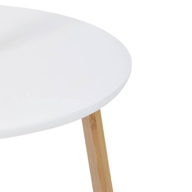 Autronic - Věšák dřevěný stojanový, masiv bambus, bílá barva + přírodní odstín - DR-N1004 WT AKCE