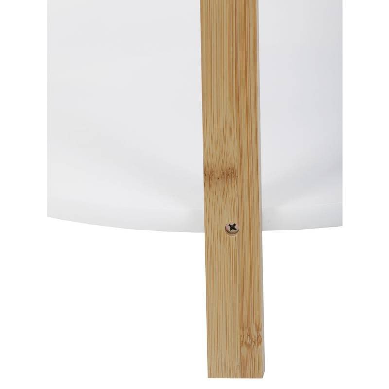 Autronic - Věšák dřevěný stojanový, masiv bambus, bílá barva + přírodní odstín - DR-N1004 WT AKCE