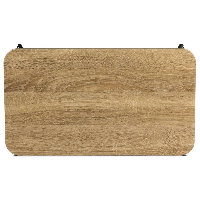Autronic - Skládací stolek na notebook, dekor dub, černý kov - GD-022 OAK AKCE