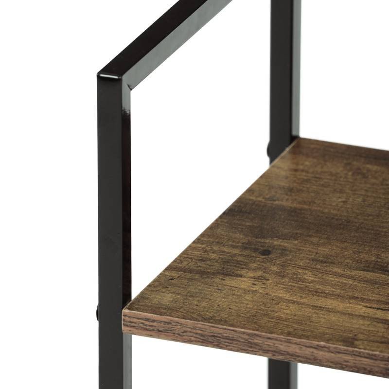 Autronic - Regál, 5 polic, dekor staré dřevo, MDF, černý lak - GD-225 OLW AKCE