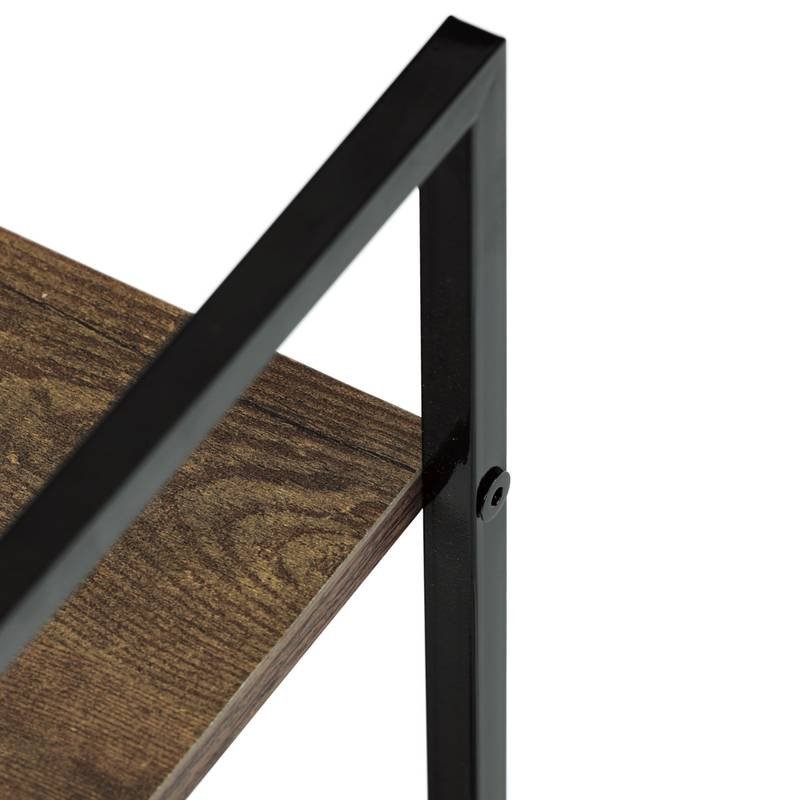 Autronic - Regál, 5 polic, dekor staré dřevo, MDF, černý lak - GD-225 OLW AKCE