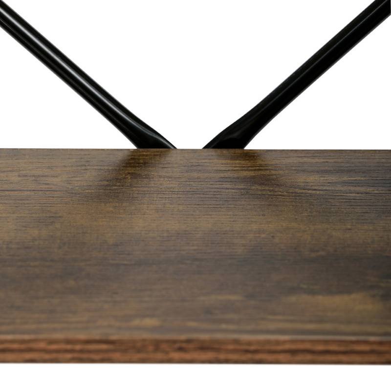 Autronic - Regál, 5 polic, dekor staré dřevo, MDF, černý lak - GD-225 OLW AKCE