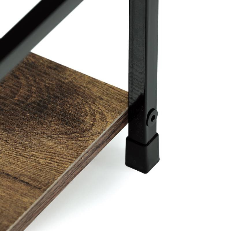 Autronic - Regál, 5 polic, dekor staré dřevo, MDF, černý lak - GD-225 OLW AKCE