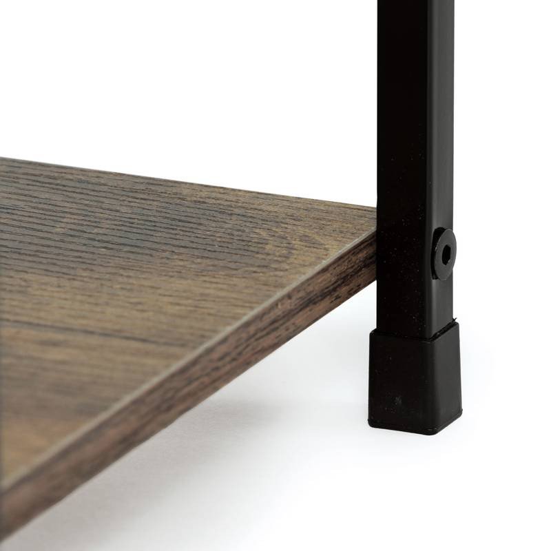 Autronic - Regál, 5 polic, dekor staré dřevo, MDF, černý lak - GD-225 OLW AKCE