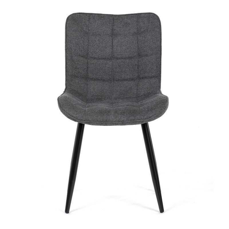 Autronic - Židle jídelní, šedá látka, černé kovové nohy - HC-462 GREY2