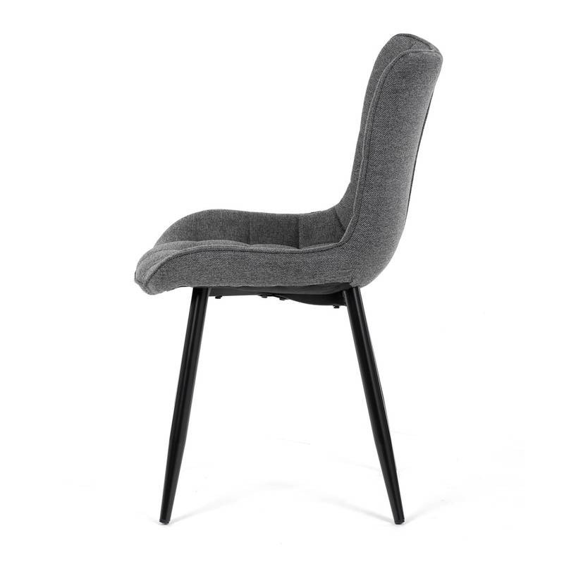 Autronic - Židle jídelní, šedá látka, černé kovové nohy - HC-462 GREY2