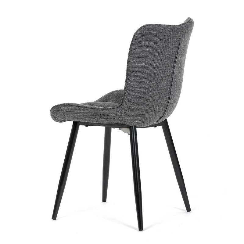 Autronic - Židle jídelní, šedá látka, černé kovové nohy - HC-462 GREY2