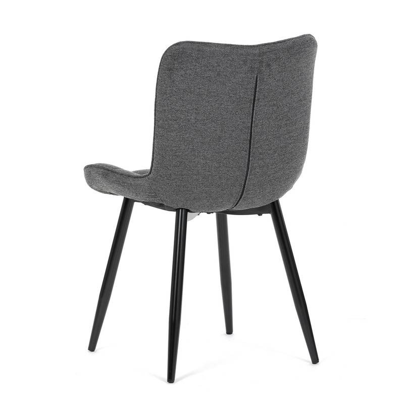 Autronic - Židle jídelní, šedá látka, černé kovové nohy - HC-462 GREY2