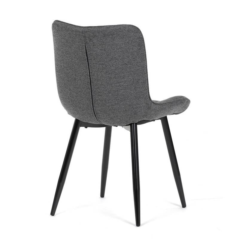 Autronic - Židle jídelní, šedá látka, černé kovové nohy - HC-462 GREY2